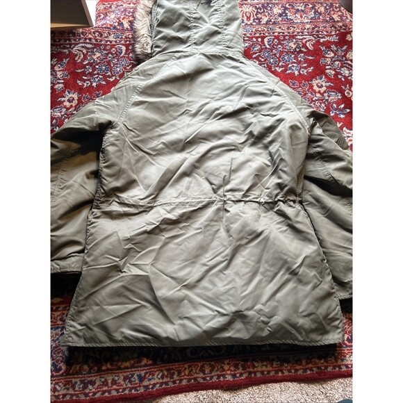 Polo Ralph Lauren Hooded Parka Down Jacket Coat Men’s Medium Large Hood Fur - Picture 8 of 15